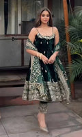 Afsana Emerald Premium Green Anarkali Set