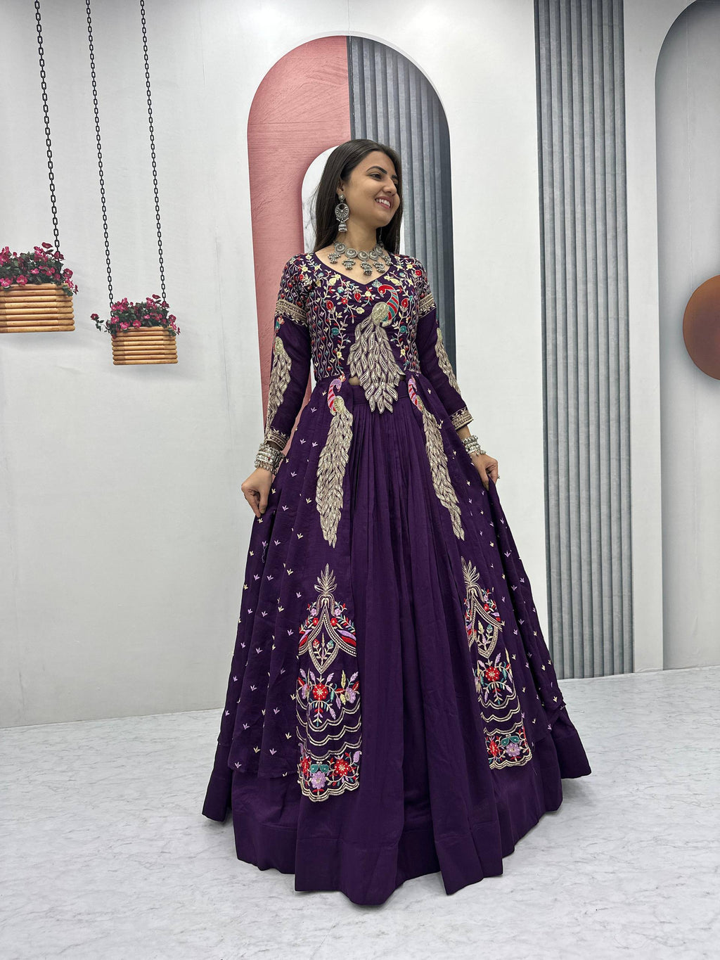 Premium Quality Heavy Traditional Crop Top with Shrug With Color