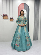 Premium Quality Heavy Traditional Crop Top with Shrug With Color