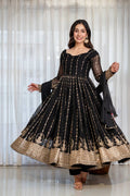 Niru'S Noir Black Elegance Anarkali Suit Set