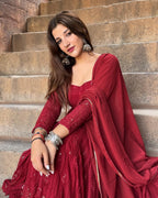 Vidhya's Premium Anarkali Suit Set